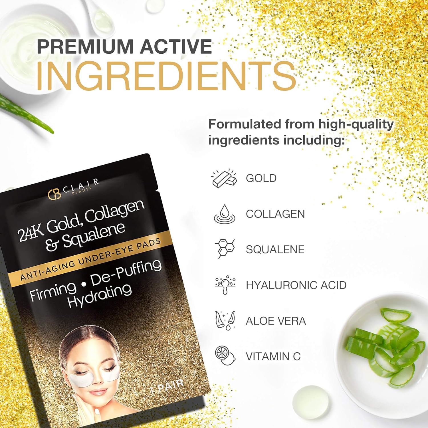 24k gold collagen & squalane eye serum
