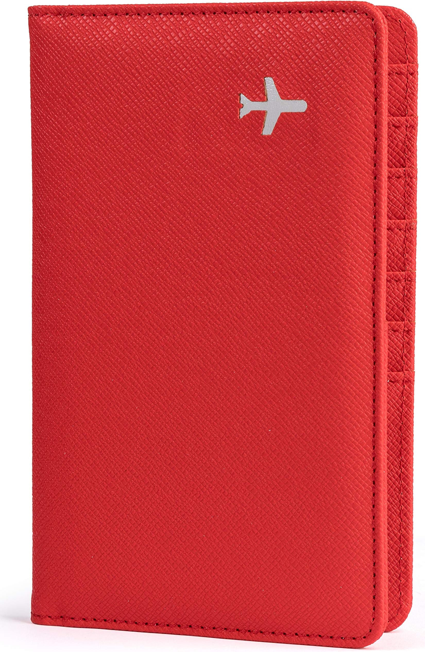 Travel Design all in one Travel Wallet - 2 Passport Holder Organizer - Gift box (Bright Red)