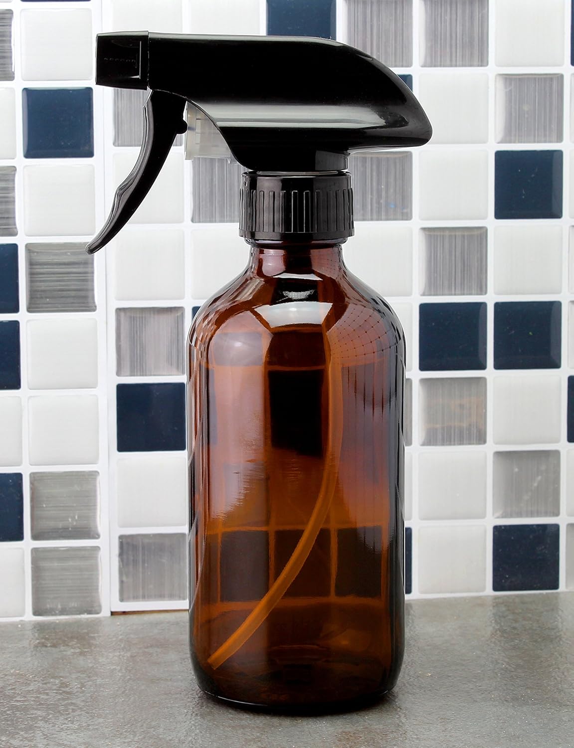 8-Ounce Amber Glass Spray Bottles (2 Pack); Brown Boston Round Bottles w/Heavy Duty Mist & Stream Sprayers Perfect for Aromatherapy Essential Oil Blends : Beauty