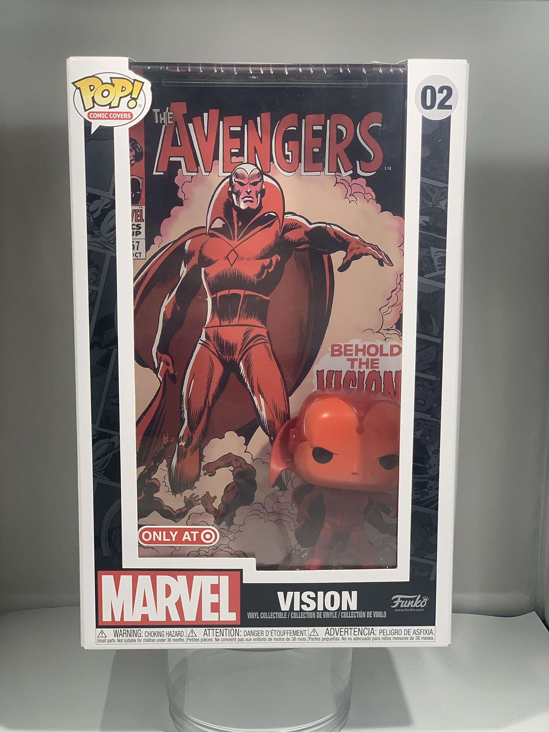Marvel Comics Cover Vision Target Exclusive Cover Pop Vinyl,Red