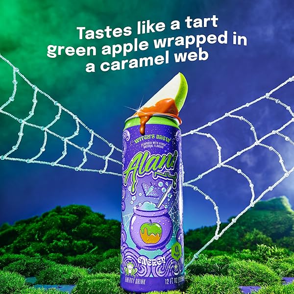 ALANI NU WITCH’S BREW SUGAR FREE, LOW CALORIE ENERGY DRINKS, 200MG CAFFEINE, ANTIOXIDANTS, BIOTIN B VITAMINS, ZERO SUGAR, 15 CALORIES OR LESS, 12 FL OZ CANS (12 PACK)