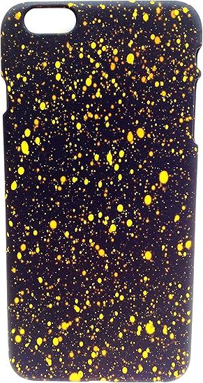 Amazon Iphone6 6plus シリコンケース 星空 ３d 素敵なデザイン デコ電 保護フィルム かわいいlightningコネクタキャップ付き Iphone6 イエロー ケース カバー 通販