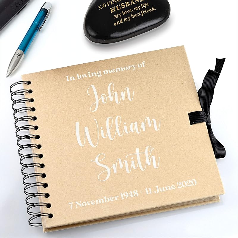 Personalised Condolence Memorial Books Funeral service Remembrance In