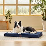 Bedsure Large Dog Bed Washable Orthopedic Mattress Navy 91x69x7.6cm view 6