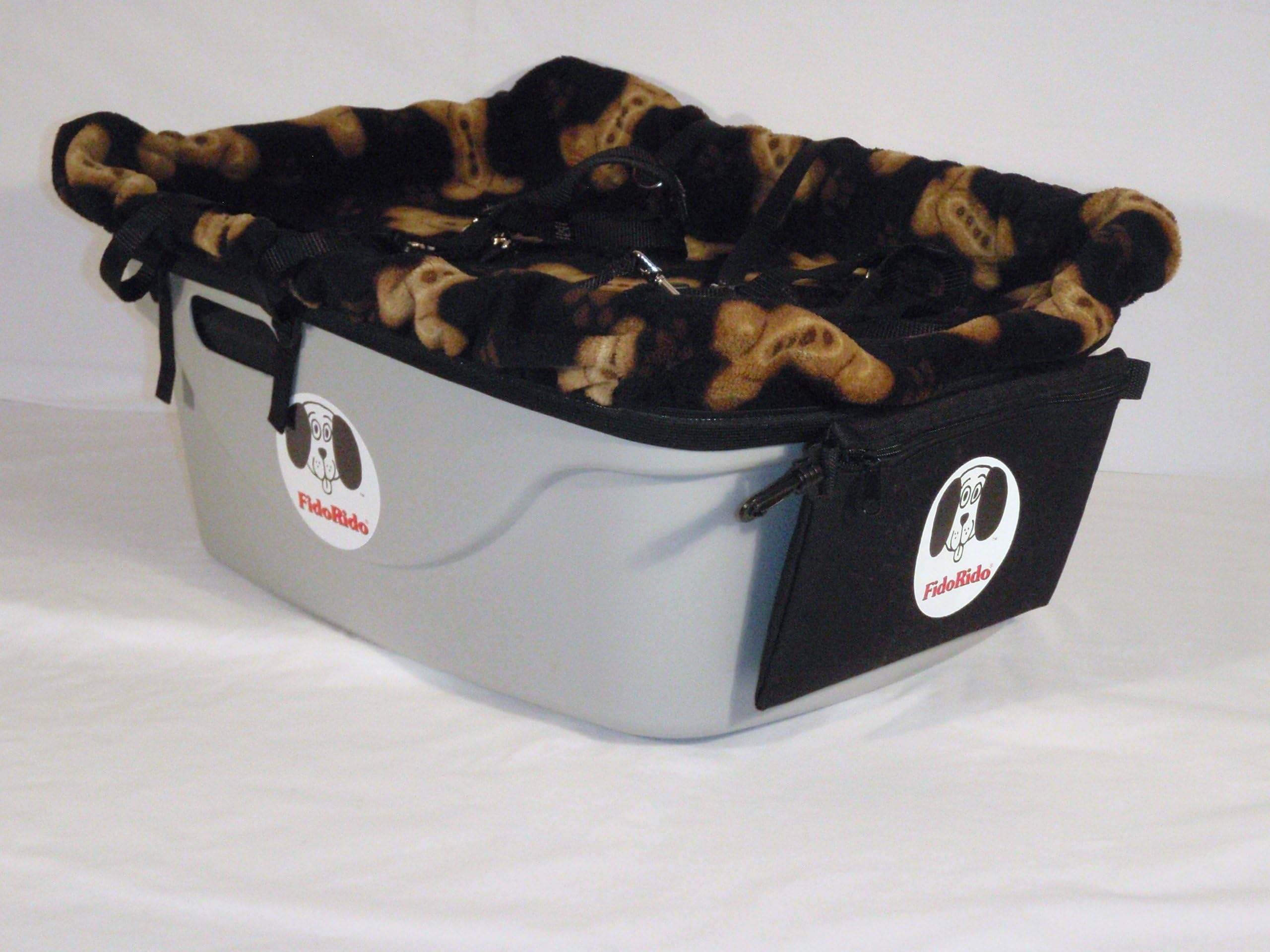 2 Seater Dog Car Seat Finish: Gray, Harness Sizes: Medium and Medium