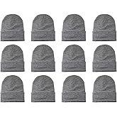 Gelante Unisex Beanie Cap Knitted Warm Solid Color and Multi-Color Multi-Packs
