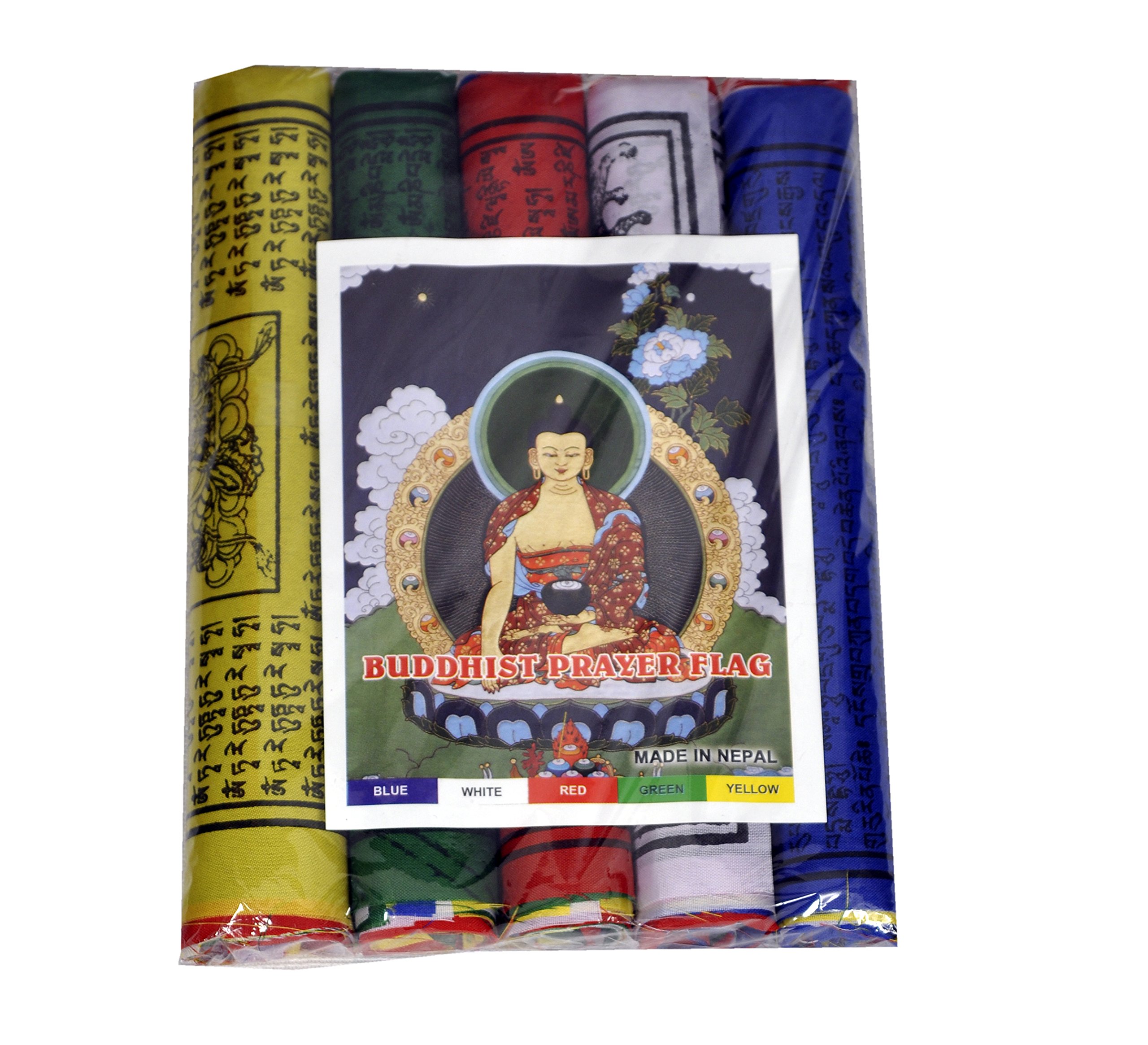 Dharma Store - Tibetan Buddhist Prayer Flags 8.5 Inch for luck, happiness, longevity and prosperity - Pack of 50 — image 1