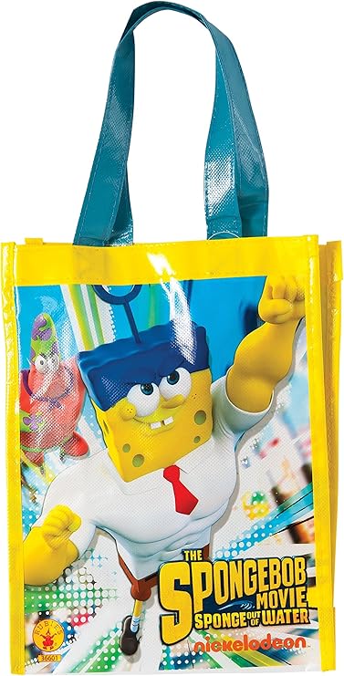 Amazon Com Rubie S Costume Spongebob Sponge Out Of Water Trick Or Treat Canvas Bag Costume Toys Games