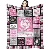 Mcurore Get Well Soon Gifts for Women After Surgery, Inspirational/Sympathy/Relaxation/Spiritual/Motivational/Encouragement/You are Awesome Gifts for Women Blanket 60"x50"