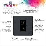 BG Electrical Single Master Touch Dimmer 200W Matt Grey Evolve view 2