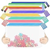 28pcs Mesh Zipper Pouch File Bags, A4 Letter Size Zipper Bags for Organizing Storage, Waterproof Document Zipper Pouches for School, Puzzle, Board Games and Office Supplies