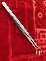 ASM Stainless Steel Dental Tweezers Serrated Surgical Jaws Cotton Pliers Set view 8