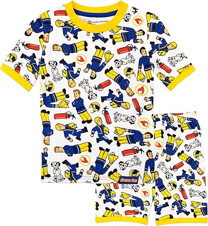Amazon Com Fireman Sam Boys Pajamas White Size 6 Clothing