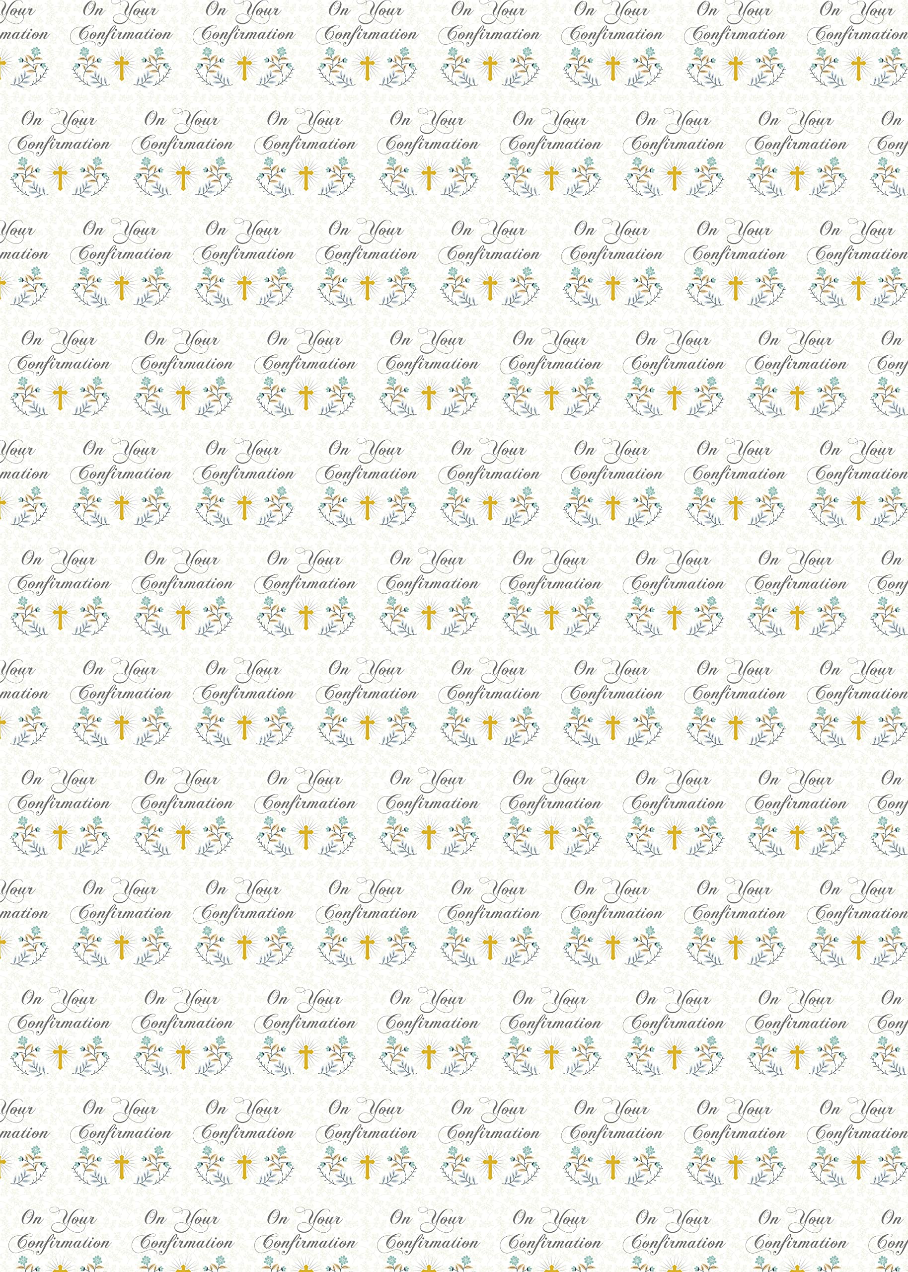 4 Sheets 4 Tags On Your Confirmation Girl Boy Unisex Wrapping Paper Gift wrap Male Female (PA)