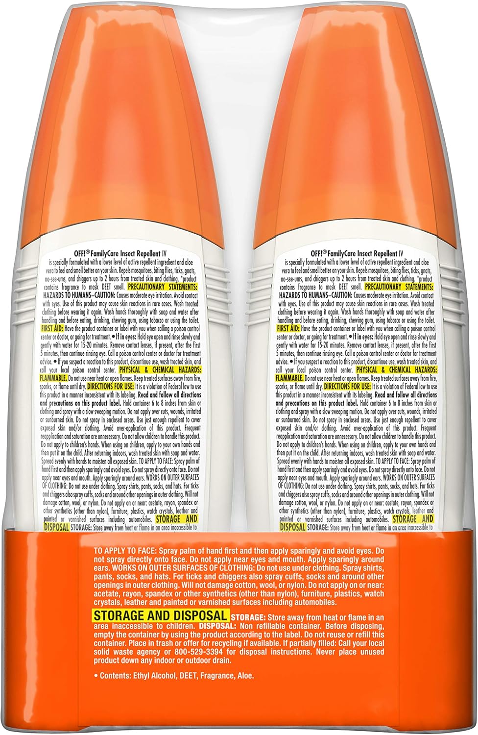 OFF! Family Care Insect & Mosquito Repellent, Unscented with Aloe-Vera, 7% Deet 6 oz, Value pack. (Pack of 2): Health & Personal Care