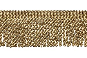 DÉCOPRO 2 1/2" (6cm) Bullion Fringe Trim (Style# EF25) Two Tone Gold Multicolor #8534 (Two-Tone Gold, Light Gold/Dark Gold) 10 Yard Value Pack (9.5m/30 ft)