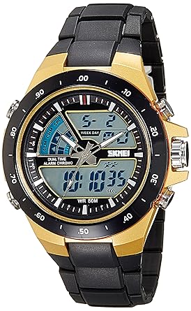 Skmei Analog-Digital Multi-Colour Dial Unisex Watch - 1016BBGO