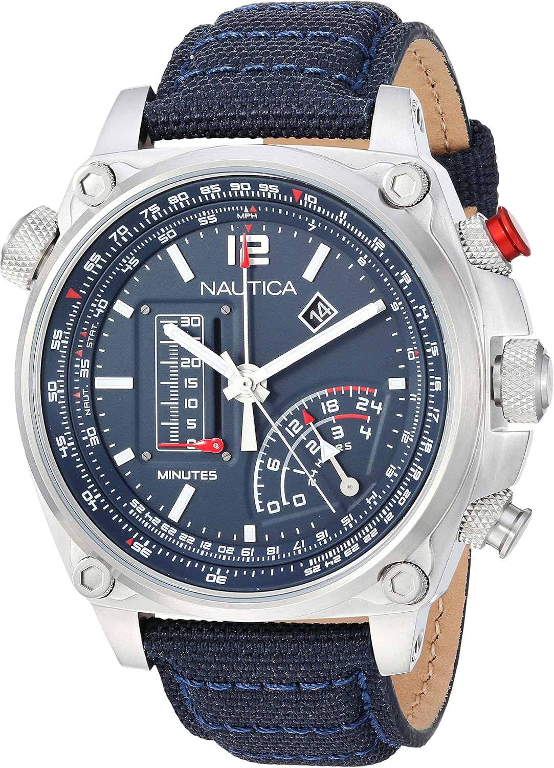 Nautica Men's MILLROCK Collection Stainless Steel Japanese