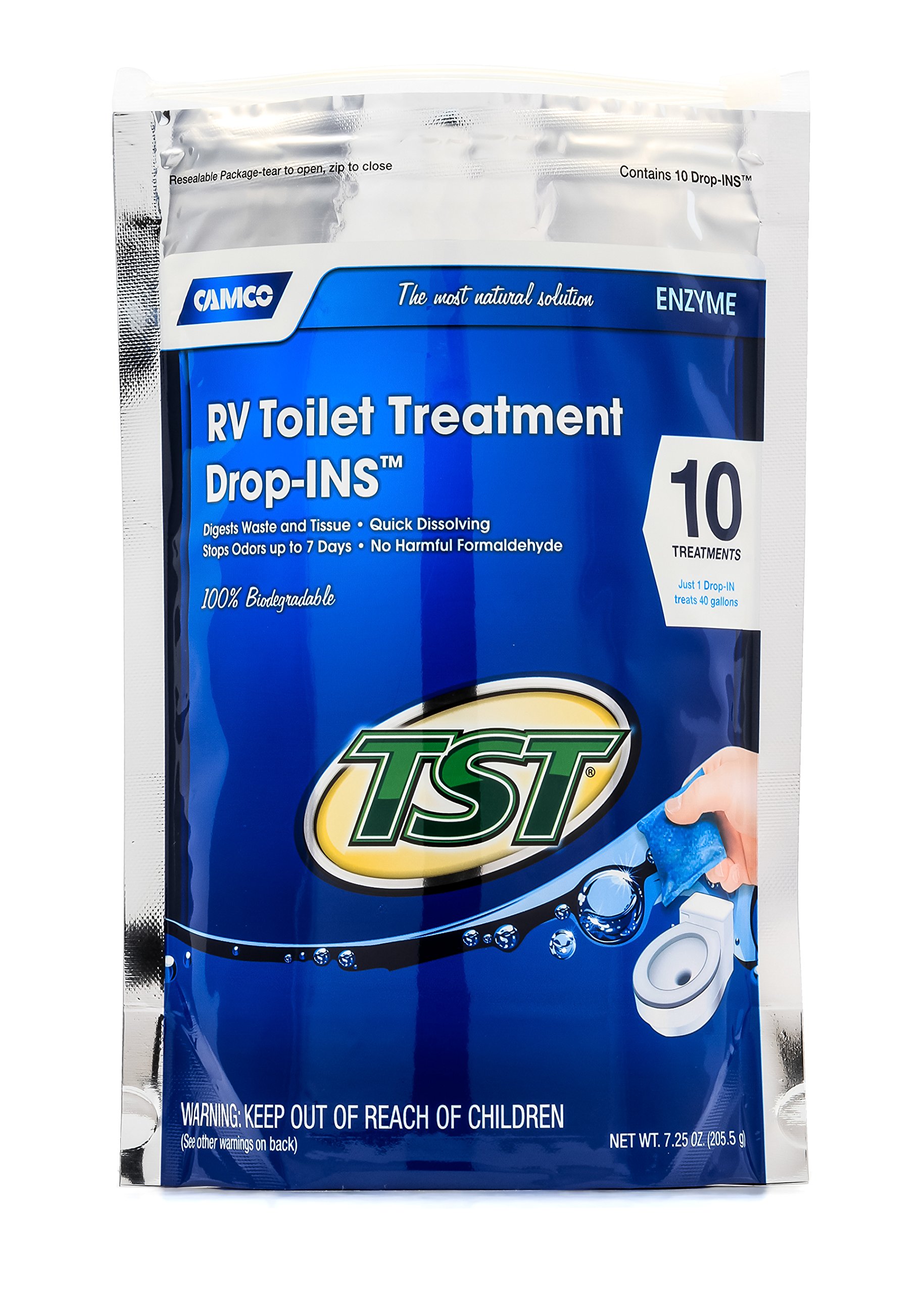 Buy Camco TST Clean Scent RV Toilet Treatment DropIns, Formaldehyde Free, Breaks Down Waste And