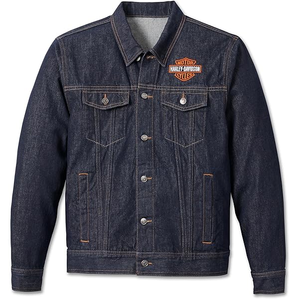 Harley-Davidson ブラック デニムジャケット Men's Chisel Denim Trucker Riding Jacket | Harley-Davidson ME