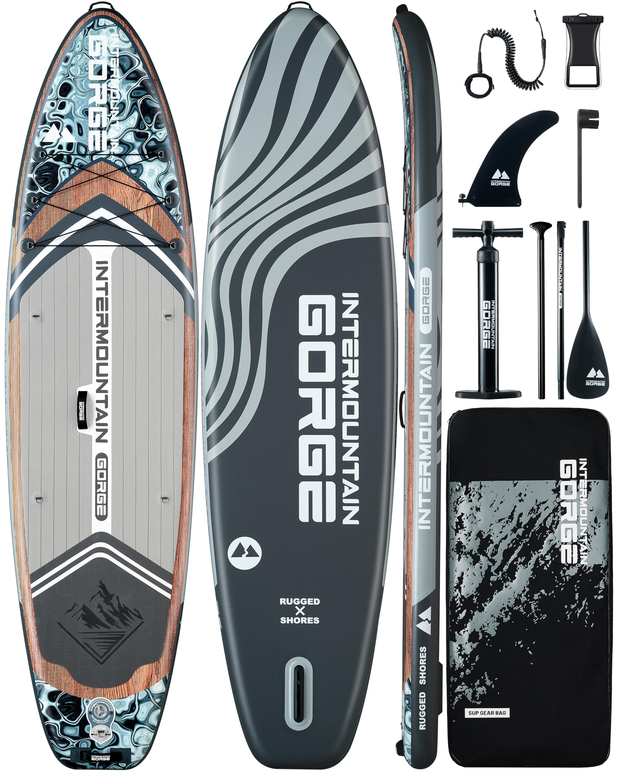 11'x34 Ultra Wide Paddleboard, Inflatable SUP&430lb