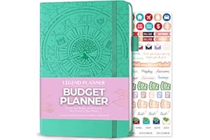 LEGEND PLANNER Legend Budget Planner – Financial Organizer Book. Money Account & Expense Tracker Notebook Journal for Household Monthly Budgeting (Mint Green)
