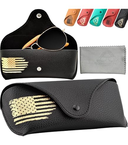 2 Pcs Glasses Case Portable Oxford Cloth Sunglasses Case