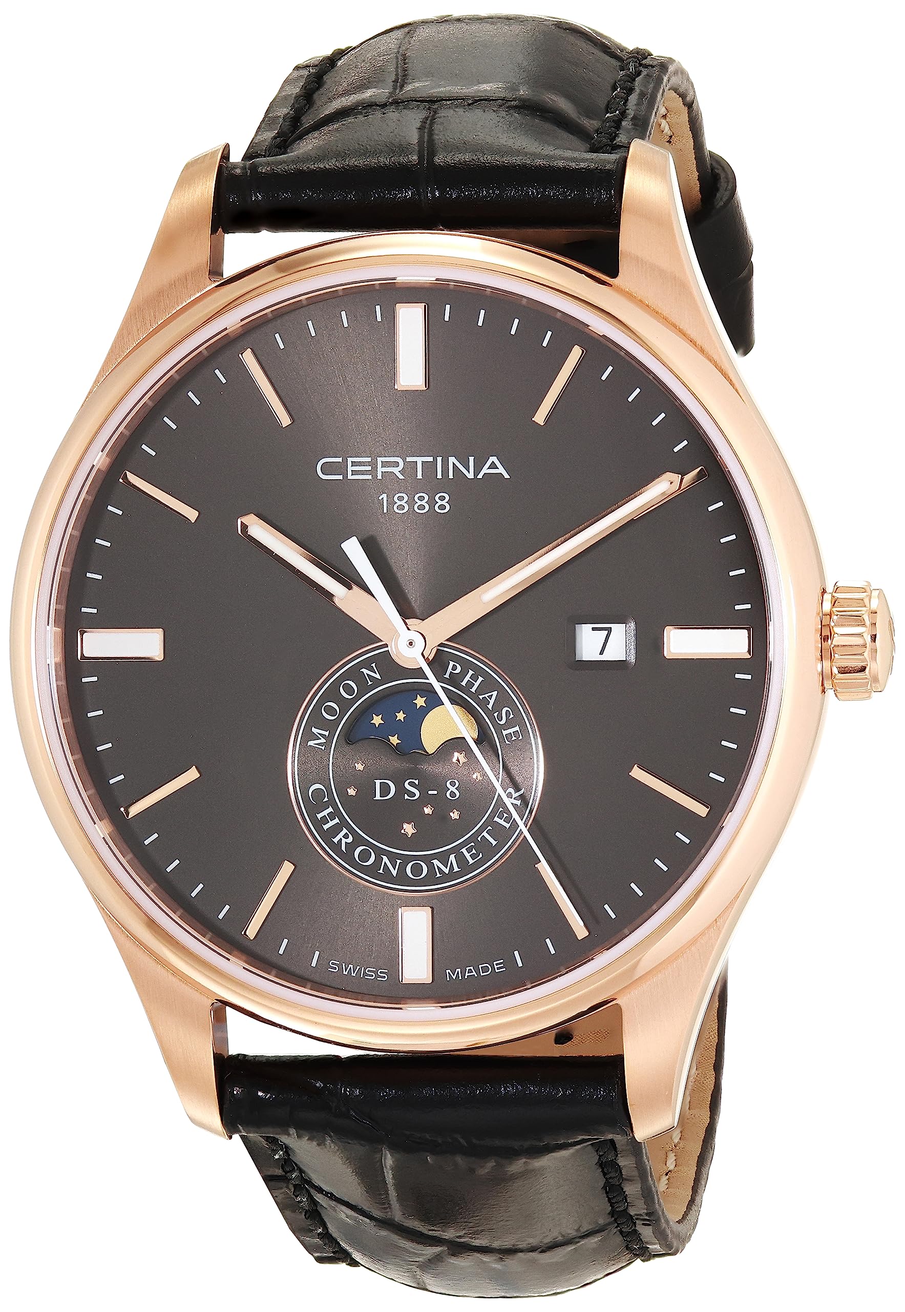 Certina, Mens, DS Moon Phase, Stainless Steel, Swiss Quartz