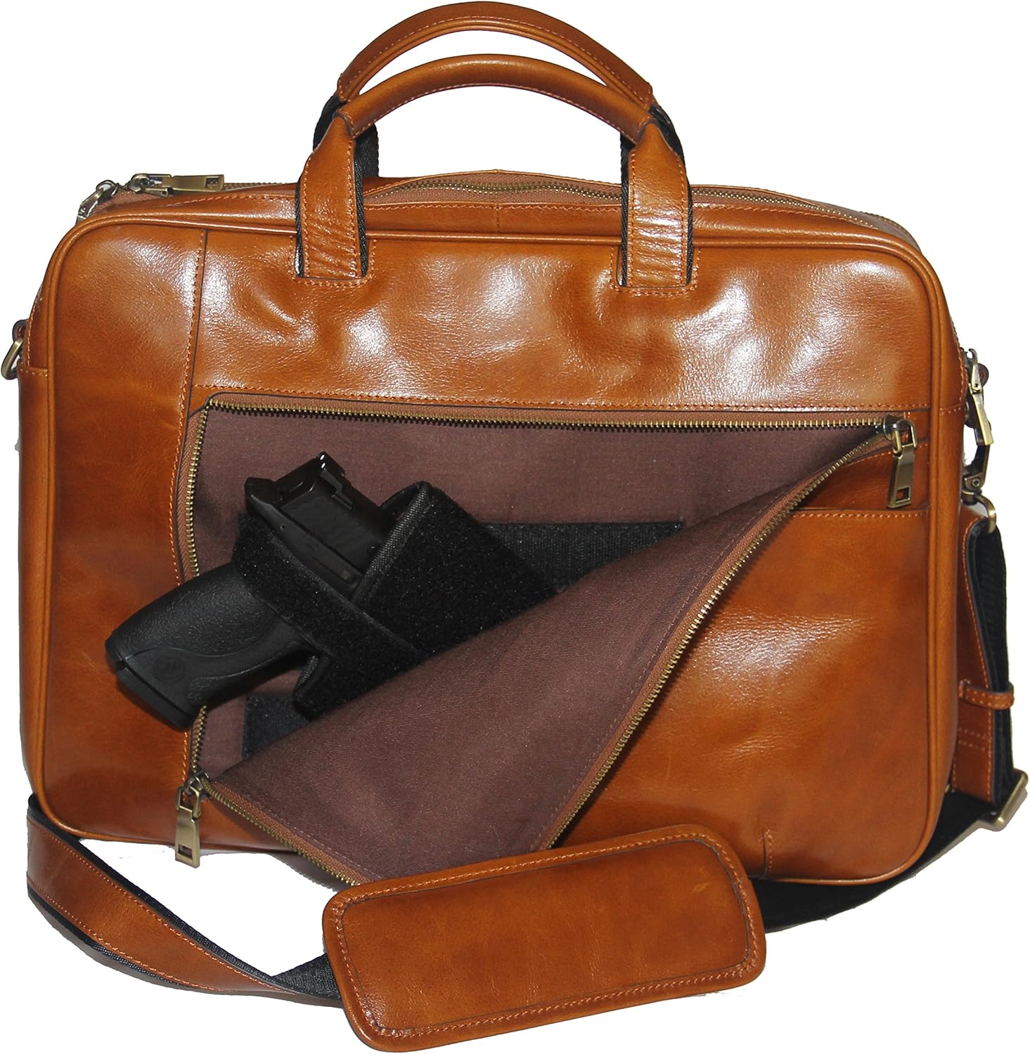 concealed carry leather briefcase