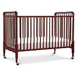 DaVinci Jenny Lind 3-in-1 Convertible Crib in Rich Cherry, Removable Wheels, Greenguard Gold Certified