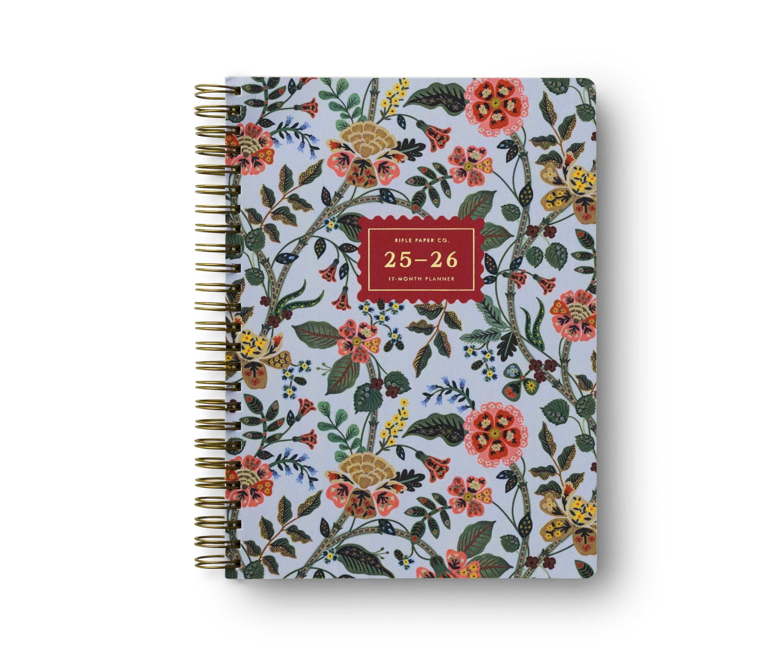 Photo 1 of Paper Co. 2026 Gracie 17-Month Academic Softcover Spiral Planner, Aug. 2025 - Dec. 2026, 8.5" L x 6.25" W, Weekly and Monthly View, Pages for Contacts and Goals, Pockets for Storage