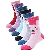 ANTSANG Kids Merino Wool Hiking Socks for Toddlers Boys Girls Warm Thick Thermal Crew Boot Heavy Cozy Gift Socks 6 Pairs