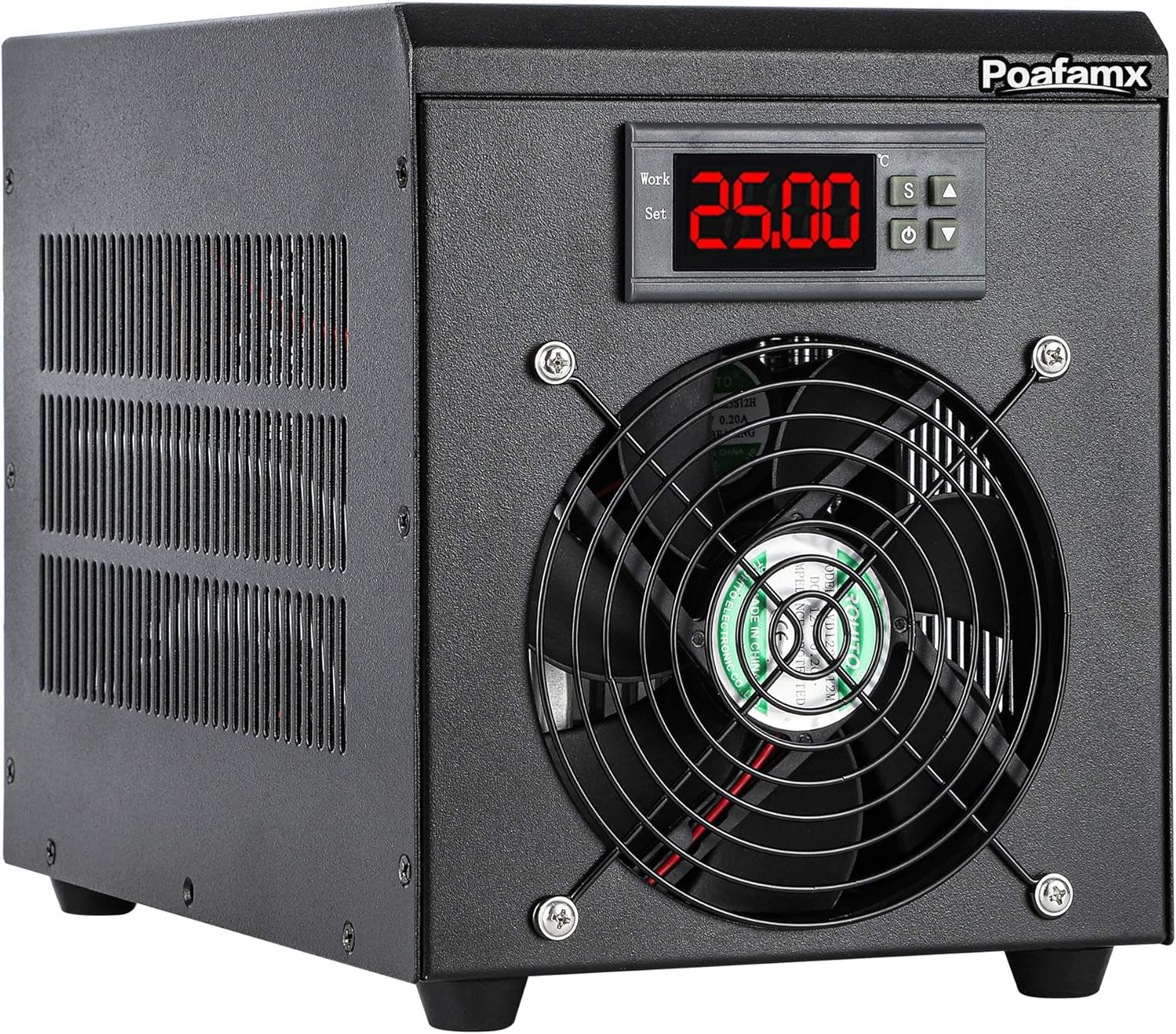 Amazon Poafamx 水槽クーラー 15 30 調整可能 60l 冷却 ウォータークーラー 水冷設備 パイプ付き ウォーターポンプ付き 小型循環式クーラー デジタル表示 恒温 低ノイズ 省エネルギー 環境保護 水耕栽培 家庭用 水族館 魚屋 養魚場 ホテル 110v 品質保証一