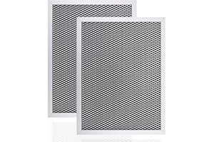 Penitue 2pcs LL62F Stove Hood Vent Filter for Broan, 11.22x8.43in Charcoal & Grease Combo Metal Screen Range Hood Filters Rep