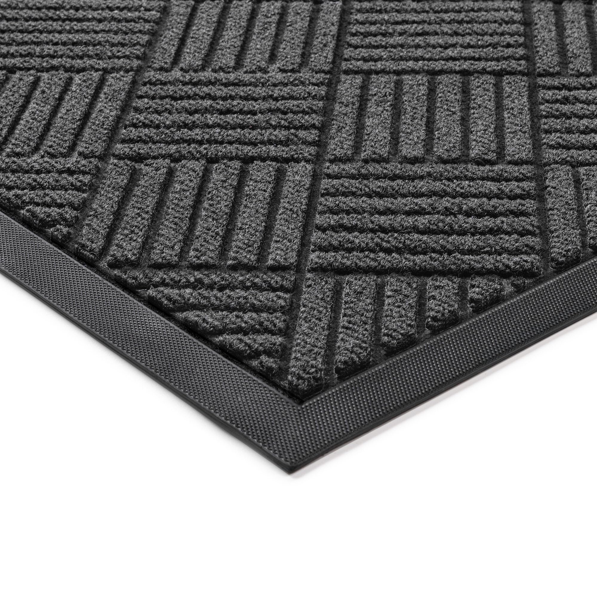 Photo 1 of 100pointONE Front Door Mat, Heavy Duty Indoor Outdoor Doormat, 60" x 36" Low Profile Outdoor Mats for Home Entrance, Stain and Fade Resistant Welcome Mat Ideal for High Traffic Area, Diamond Grey