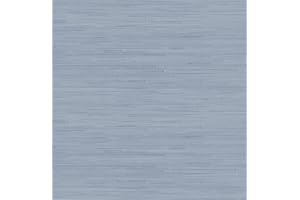 NuWallpaper x Society Social Classic Faux Grasscloth Peel and Stick Wallpaper, Mineral Blue