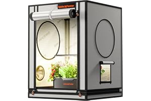Spider Farmer Small Grow Tent for Seed Starting, 24"x24"x31", with Roll-up Door, Observation Window, Removable Floor Tray, 2000D Thicken Mylar Canvas for Propagation, Germination, Cloning