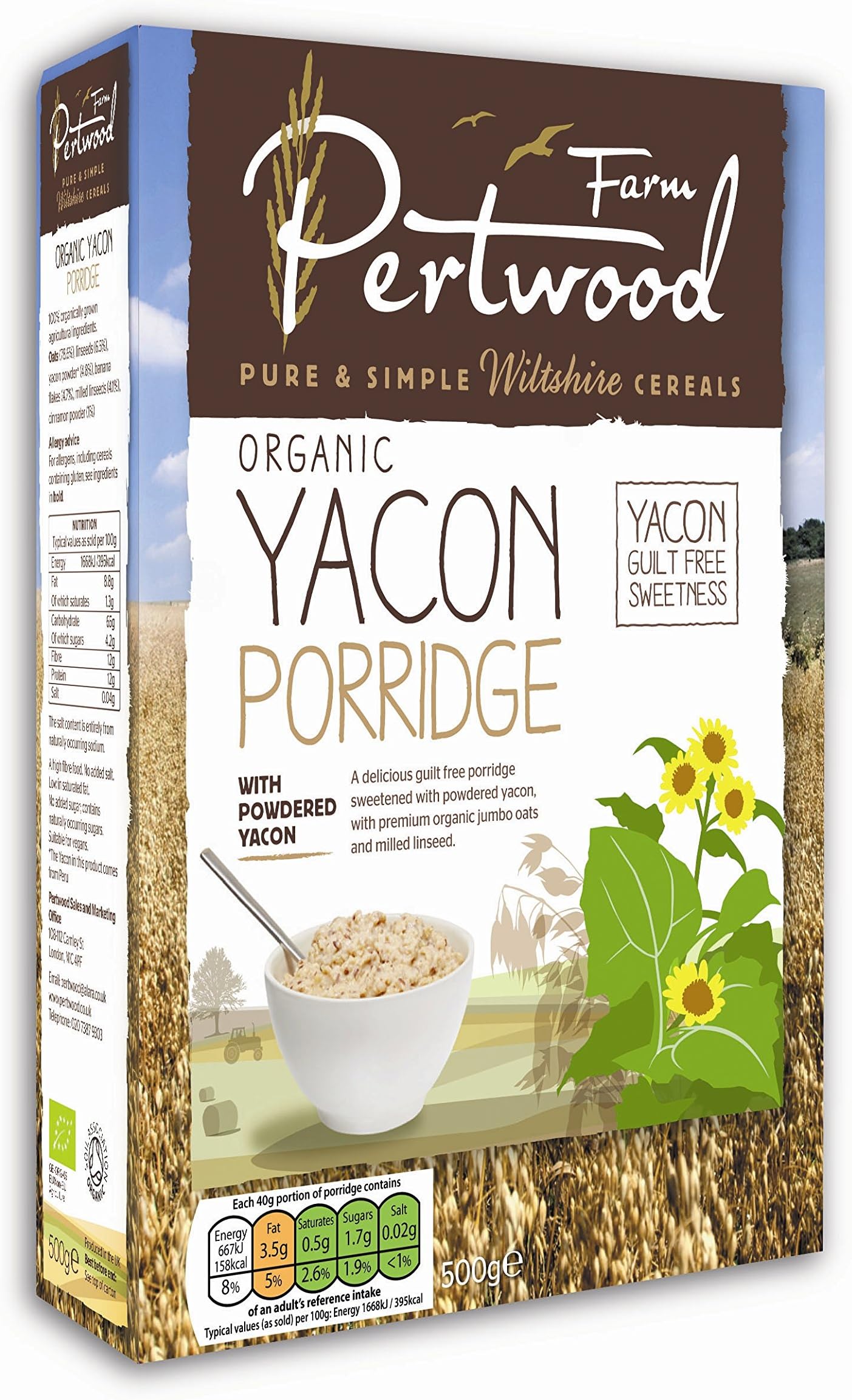 The Pertwood Farm Yacon Porridge 500g (Pack of 2)