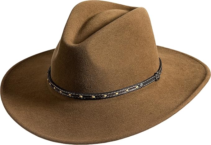 crushable wool outback hat