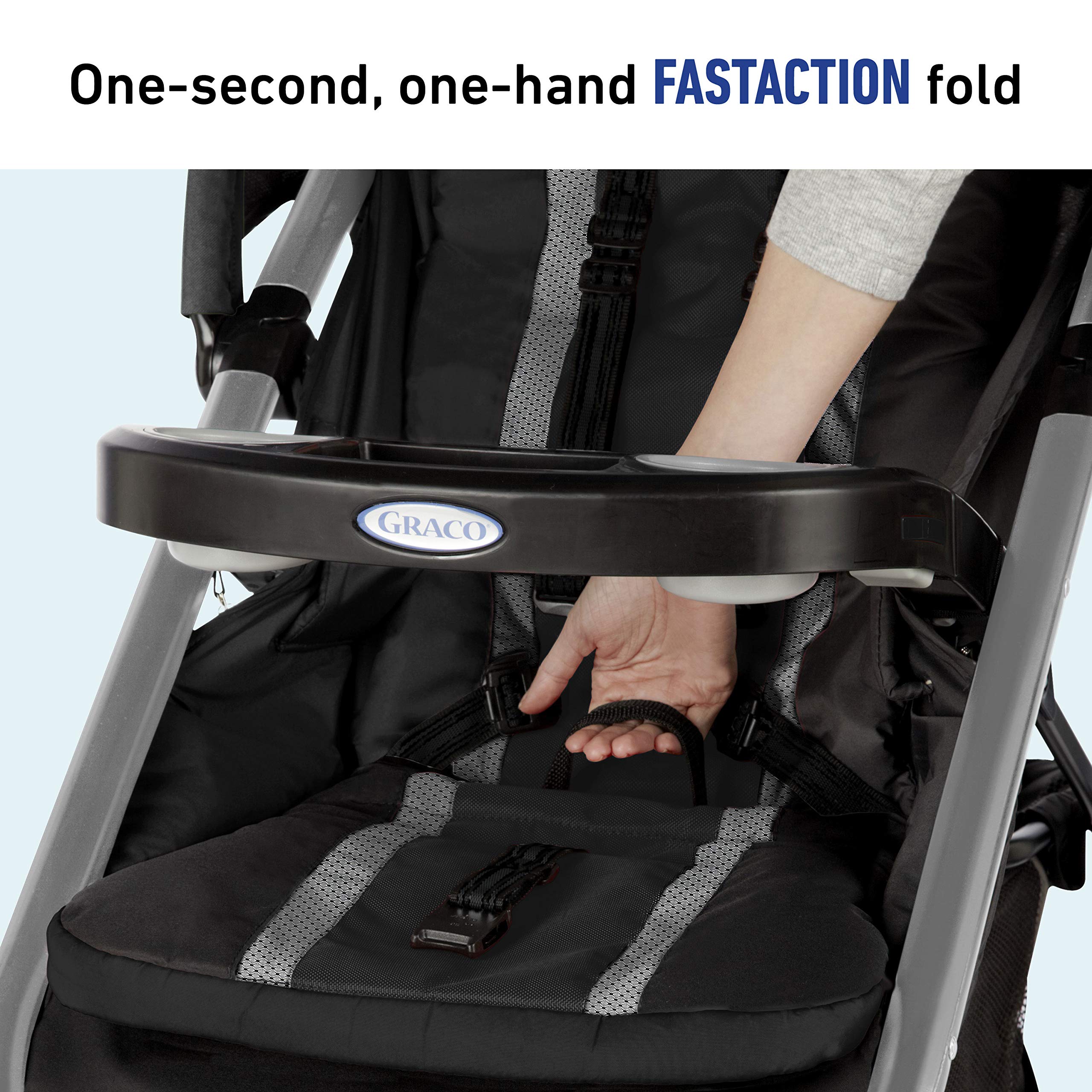 Graco FastAction Fold Jogger Travel System | Includes the FastAction Fold Jogging Stroller and SnugRide 35 Infant Car Seat, Chili Red
