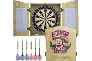 Yonxuleo Dartboard with Staple-Free Bullseye, 18g Steel Tip Darts Set