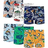 Boys 100% Cotton Soft Boxer Briefs Size 18M-12Yrs Tagless Underwear 6-Pack | Skin-Friendly, Breathable, Durable Seams, Elastic Waistband, Various Prints, Comfy Fit with Front Opening Fly, Wedgie Free