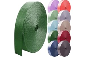Grosun Nylon Webbing 1 inch 1.5 inch 2 inch Nylon Strap Backpack Straps Belt, 10 25 50 3.3 Yards Webbing