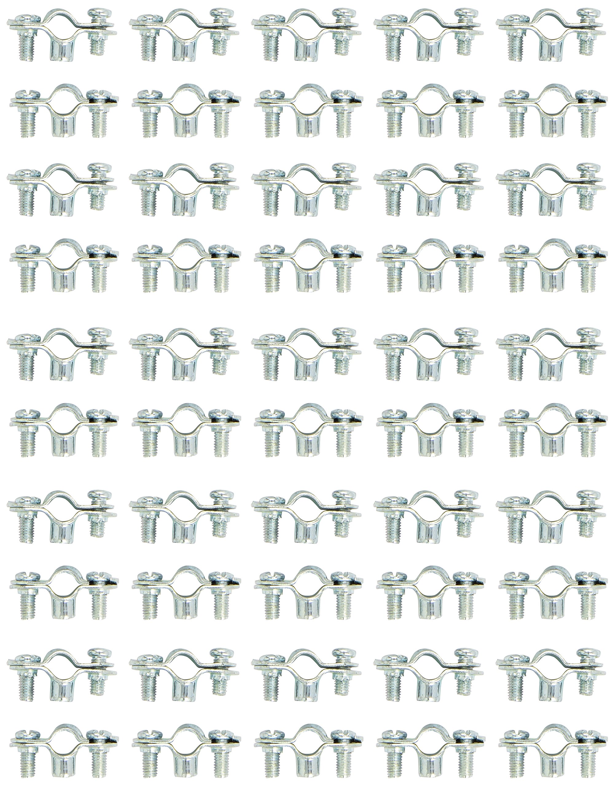 fischer Screw Spacer Clamp AM 8, Quick Installation with Quick Release Bracket, Pre-Assembled Combination Screw with Slotted and Phillips Socket, Pack of 50