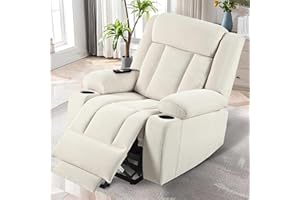 cinkehome Large Power Lift Recliner Chair for Elderly with Extended Footrest, Deep Seat Electric Lift Chairs, Easy Remote, Cup Holders, Side Pocket, Soft Snowflake Fleece, Beige