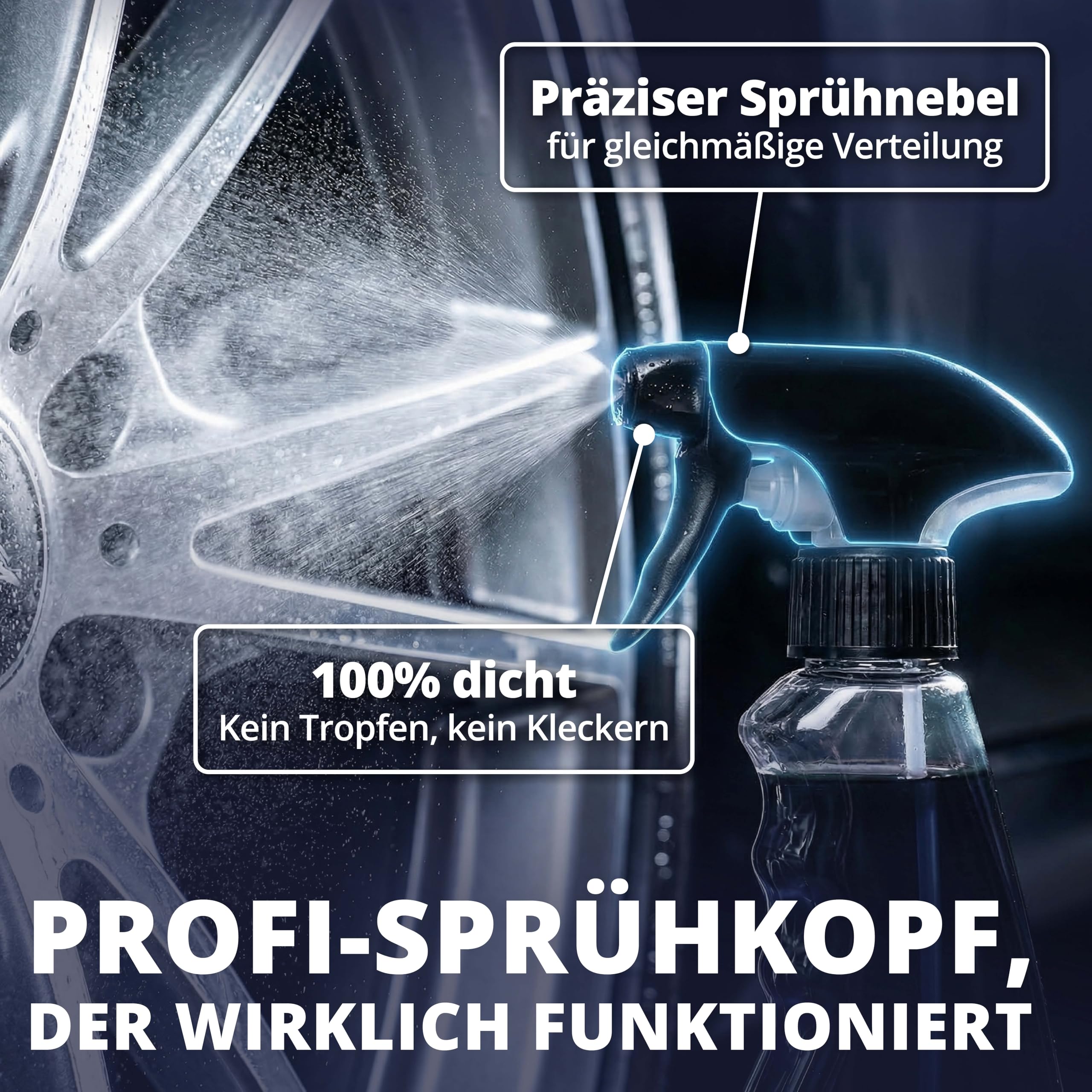 LICARGO FerroActive Felgenreiniger (750 ml) säurefrei mit Wirkindikator - kraftvolle Felgenpflege für Alufelgen, Stahlfelgen & Chromfelgen - pH-hautneutral, materialschonend - Auto Felgen, Rim Cleaner 6