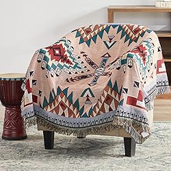 Touchat Native American Blanket Boho Throw Blanket