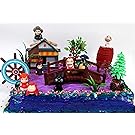 15 Piece ANIME Studio Ghibli Themed Birthday Cake Topper Set Featuring Ponyo, Yubaba, Jiji, Kodoma and Decorative Themed Accessories