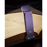 86lux Reading Light, Rechargeable Book Light for Reading in Bed, Ultralight Clip-on LED Bookmark Lamp with 3 Amber Colors & S