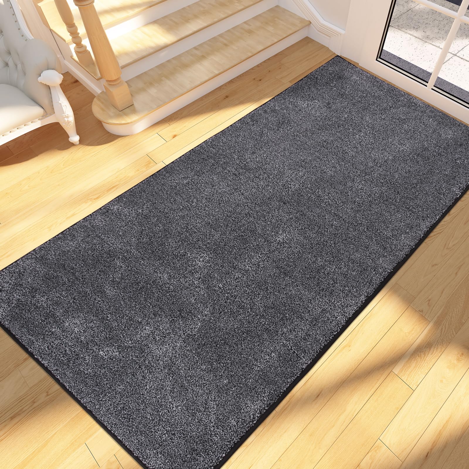 FCSDETAIL Dirty Trap Door mat 80 x 178 cm, Non Slip Machine Washable Entrance Rug, Inside Floor Runner for Dog, Door and Hallway